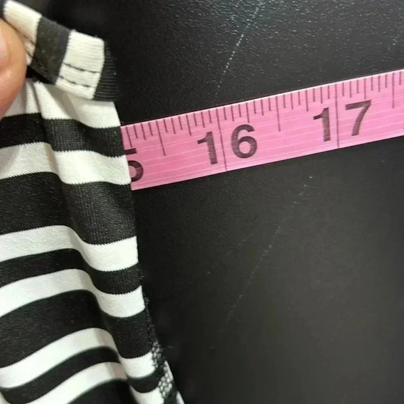 90° By Reflex Racerback,horizontal stripe,,scoop neck athletic tank top, - Picture 3 of 5